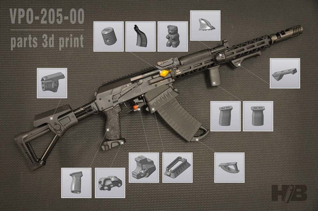 Download Free STL File Hand Grip AK Type 3D Printing Design Cults download-free-stl-file-hand-grip-ak-type-3d-printing-design-cults