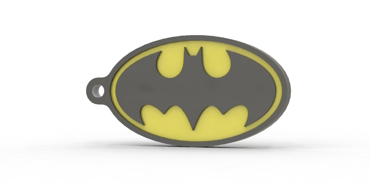 Free STL file Batman logo keychain・3D print design to download・Cults