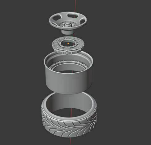 3D file MG Muscle Sloted Wheel set front and rear with 2 offsetsă»3D ...