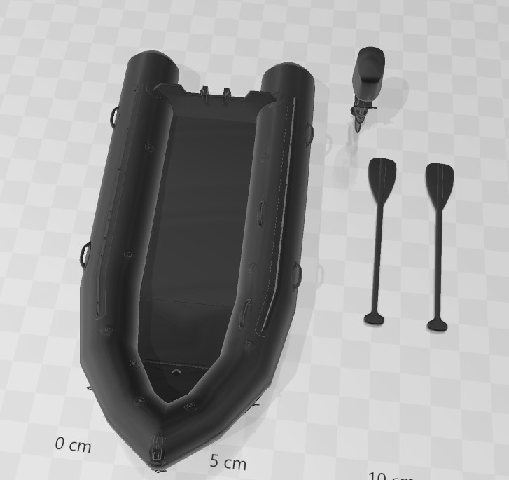 STL file zodiac boat amphibious commands・Model to download and 3D print