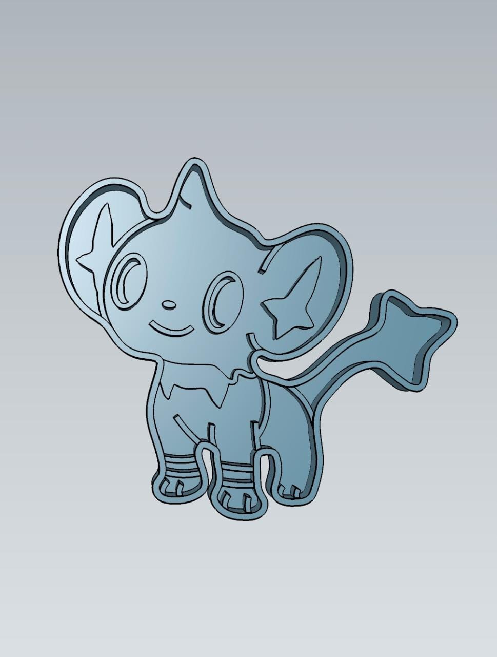 STL file AMAZING POKEMON Shinx COOKIE CUTTER STAMP CAKE DECORATING・3D ...
