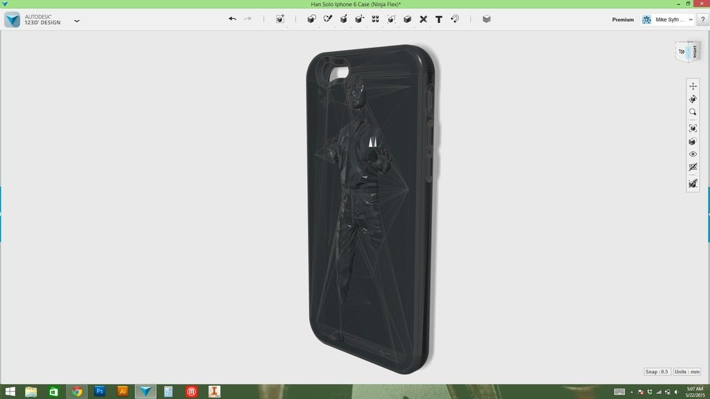 Free STL file Han Solo In Carbonate Iphone 6 Case for Ninja Flex・Design ...