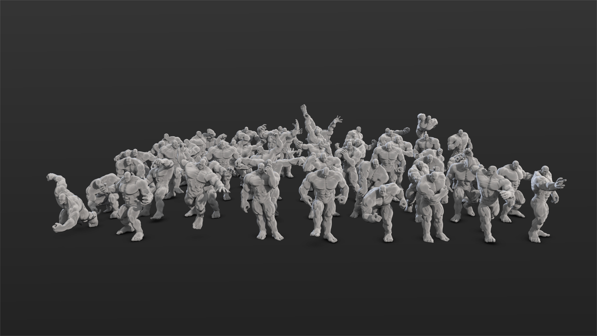 3D file Body builder Figures Set 01・3D printer model to download・Cults