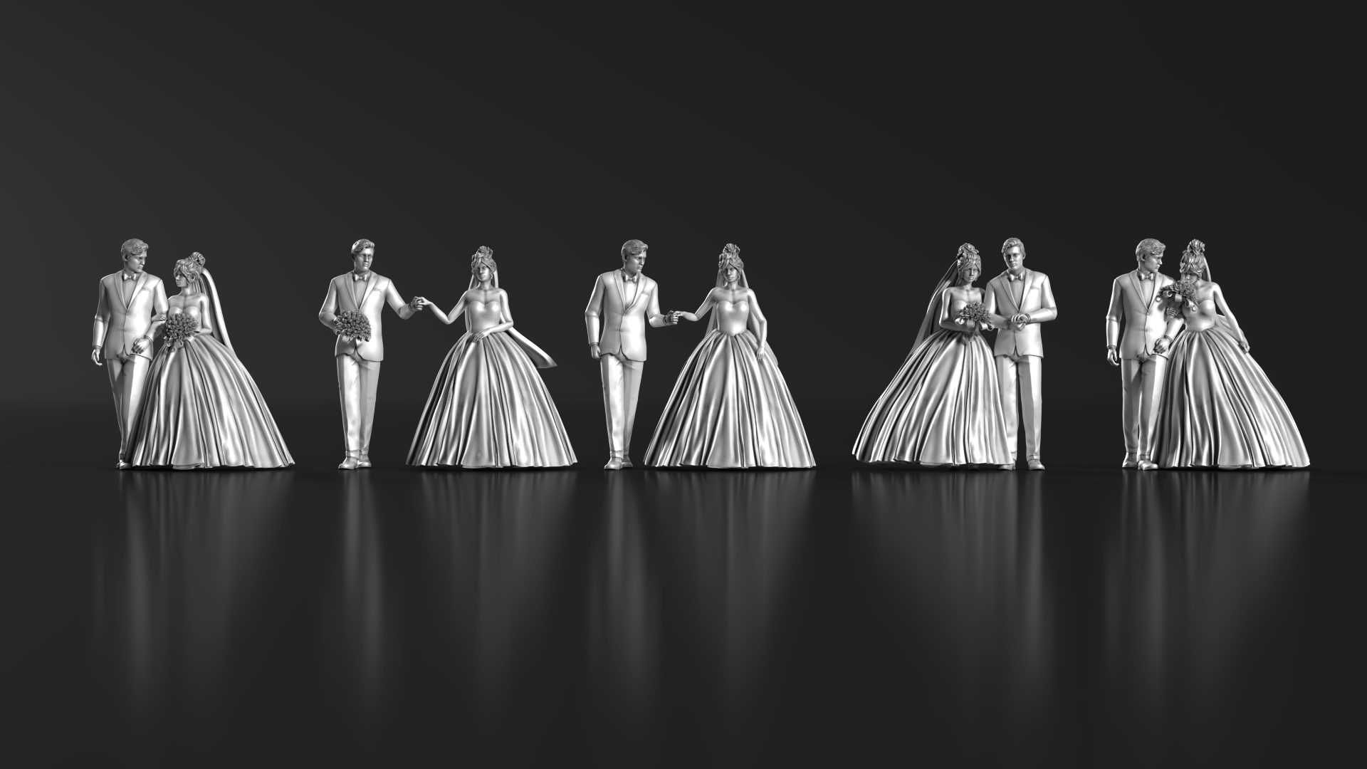 3D file HD People 03 Wedding 💒・3D printable model to download・Cults