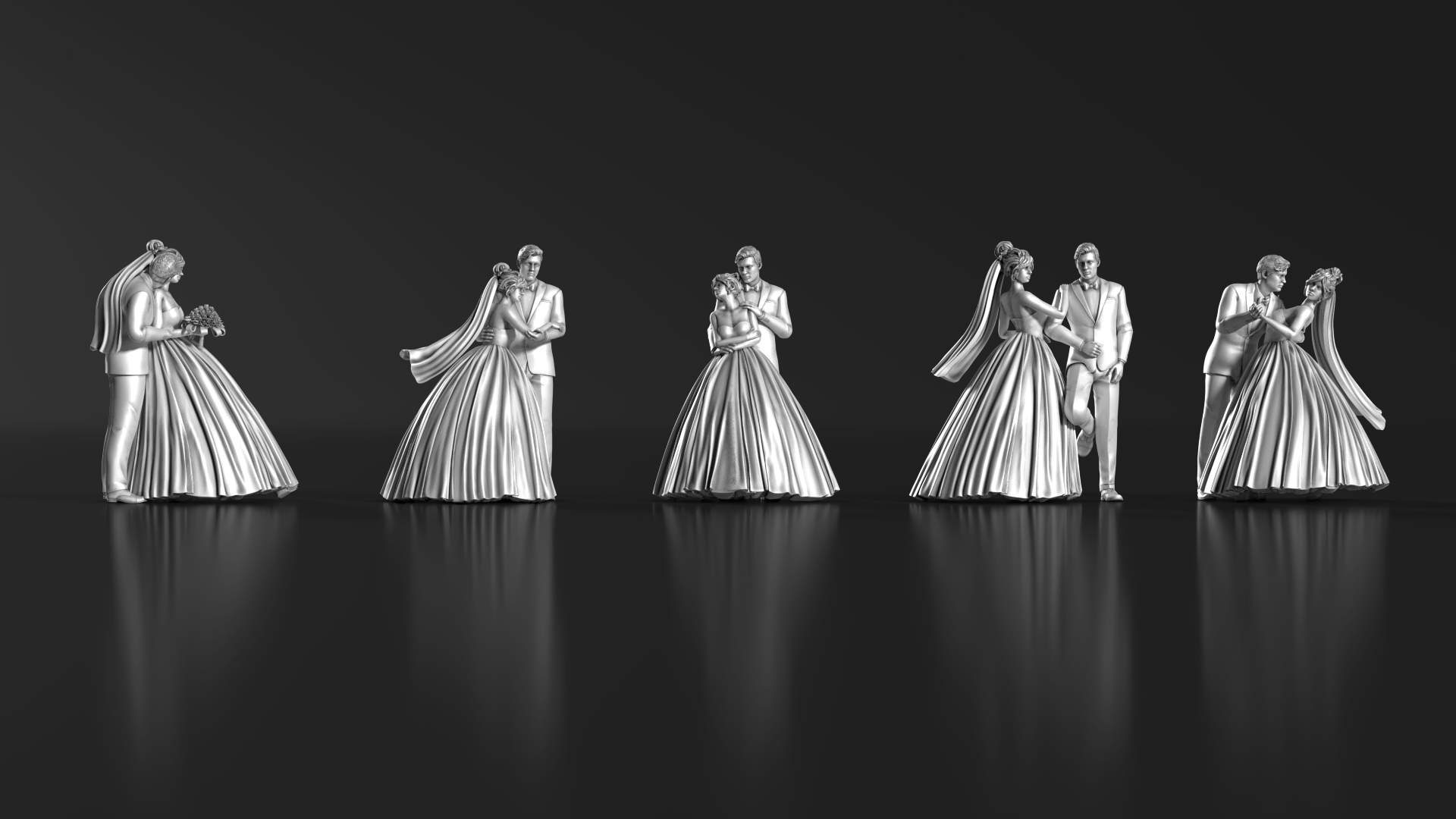 3D file HD People 03 Wedding 💒・3D printable model to download・Cults