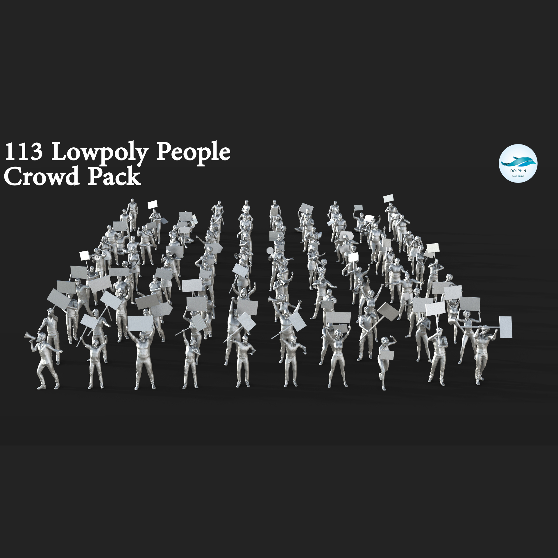 Crowd Pack Archivo 3D 113 Lowpoly People Crowd Pack Set-11・Diseño imprimible en 3D ...