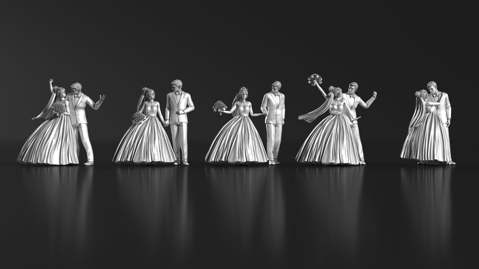 3D file HD People 03 Wedding 💒・3D printable model to download・Cults