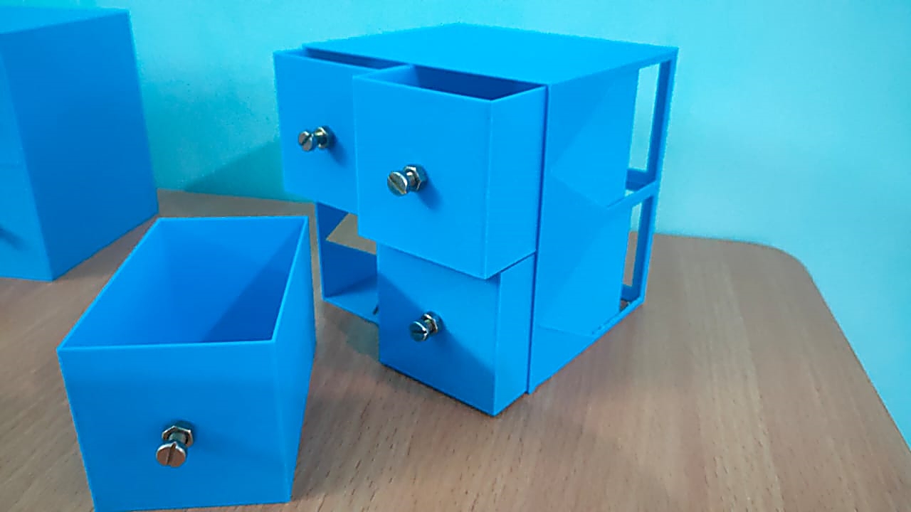 Free STL file 4 Grid storage box・3D printing template to download・Cults