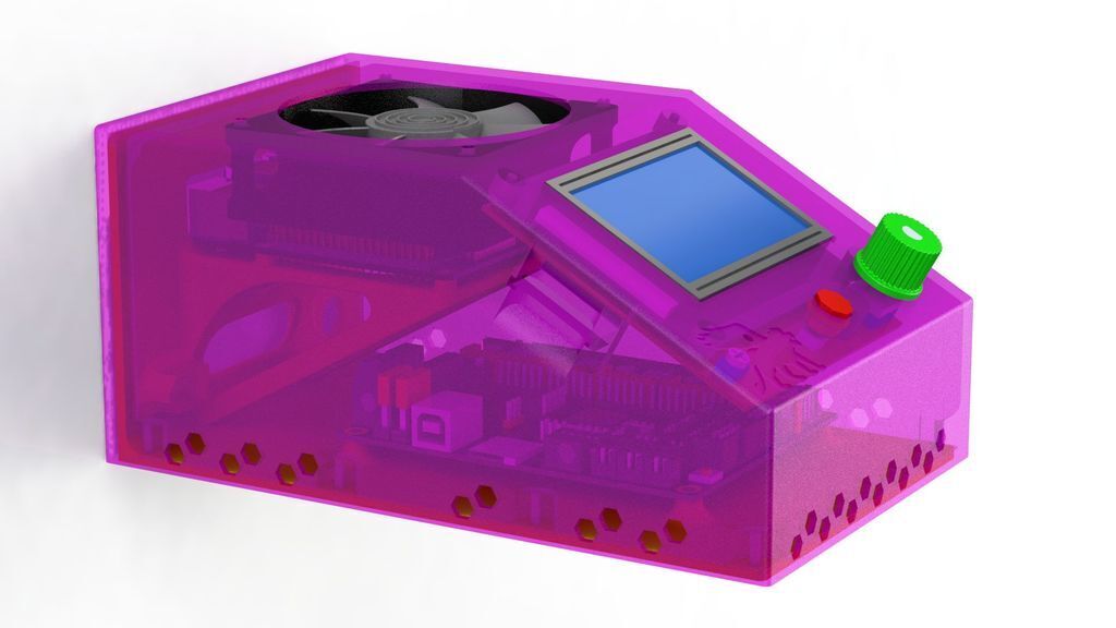 Free STL file SKR Board &amp; 12864 LCD Enclosure with Raspberry Pi Option ...