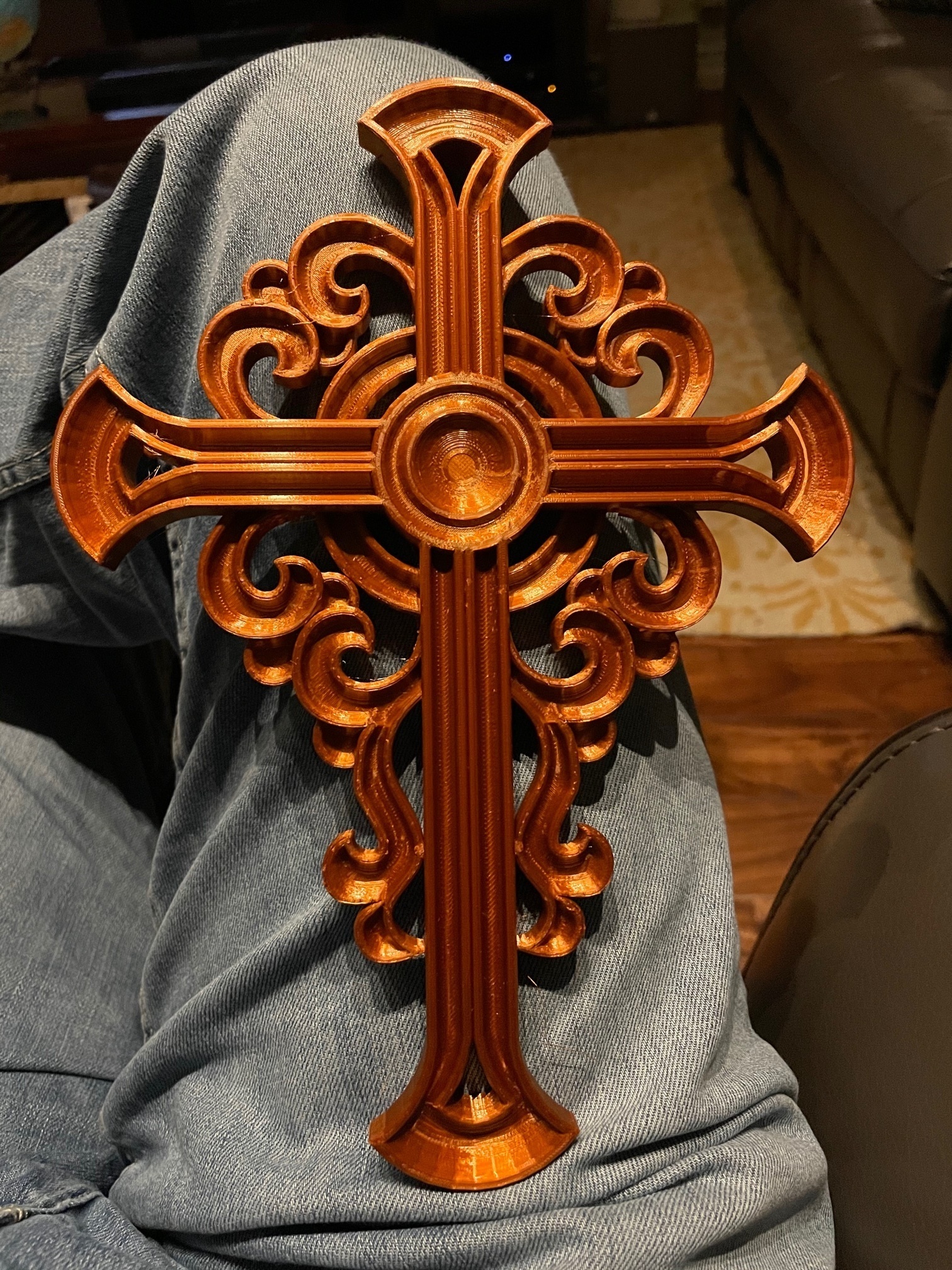 Бесплатный STL файл Cross with Curves・Шаблон для 3D-печати для загрузки ...