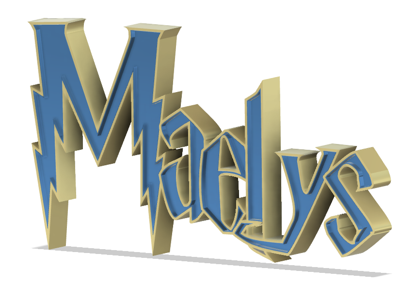 Fichier STL gratuit Lampe prénom Maelys avec la police Harry potter