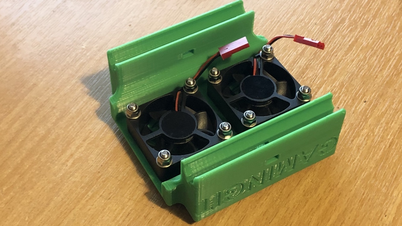 STL file TRAXXAS XMAXX Dual Fan Motor Cooler (Or ESC)・Template to