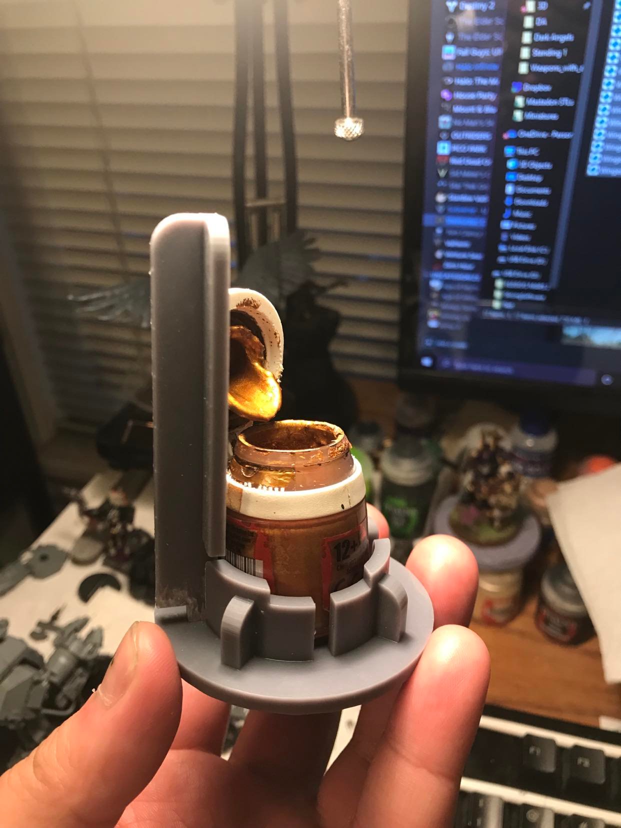 3D printable Warhammer Citadel Games Anti Spill Paint Pot