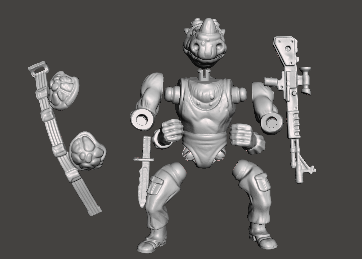 Archivo 3D ROCKSTEADY VINTAGE TMNT ( TEENAGE MUTANT NINJA TURTLES ...