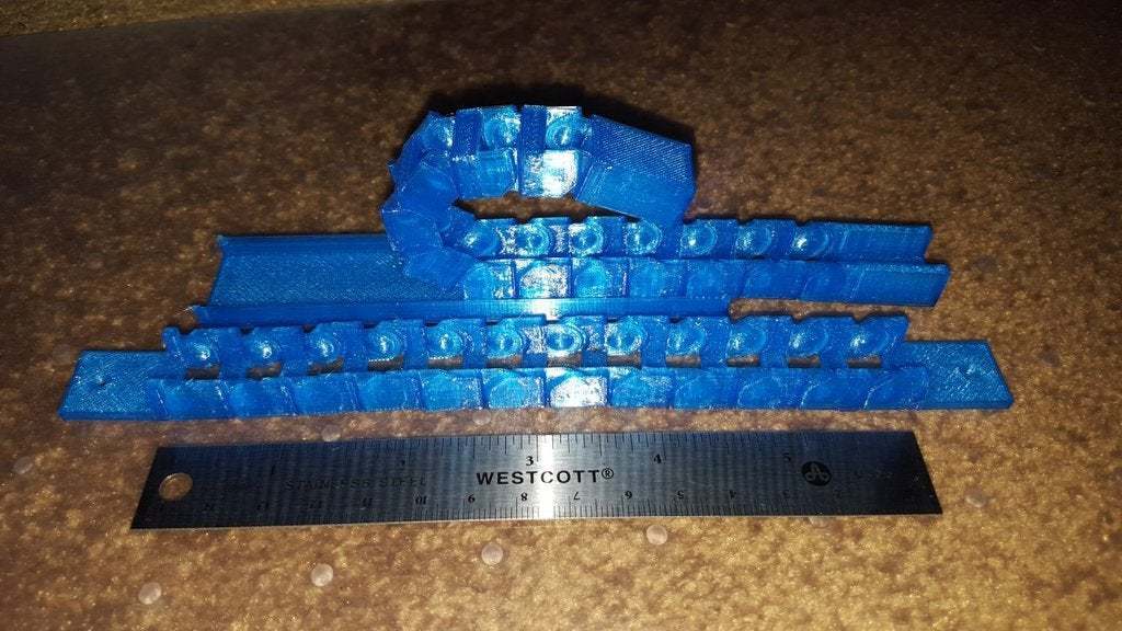 Free STL file cable chain 10mm w ends・Template to download and 3D print