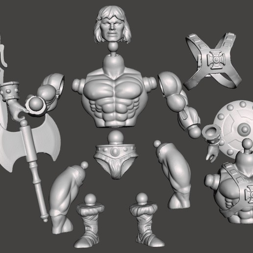 Download STL file HEMAN MOTU ACTION FIGURE ORIGINS • 3D