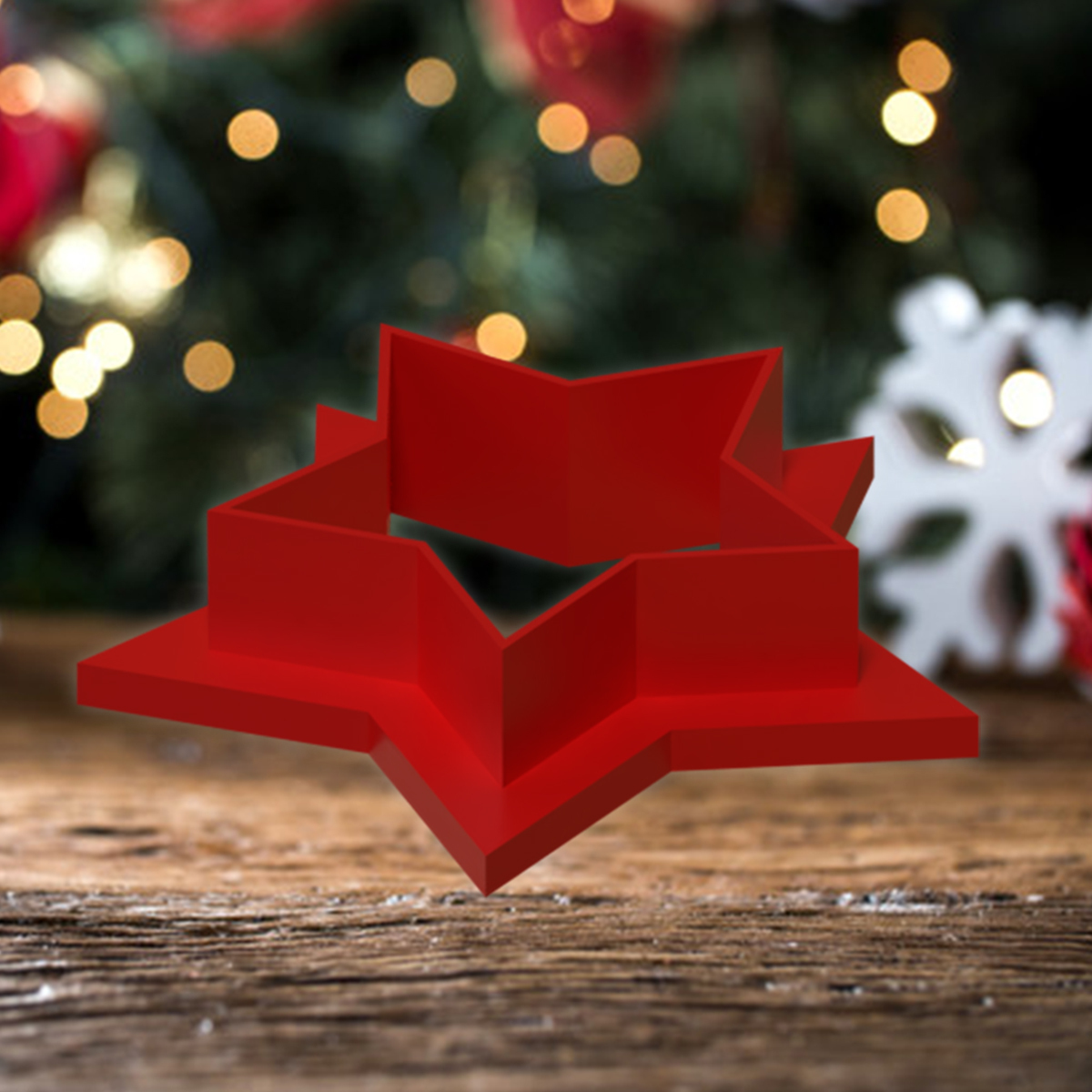Free STL file Christmas star cookie cutter・3D printer design to