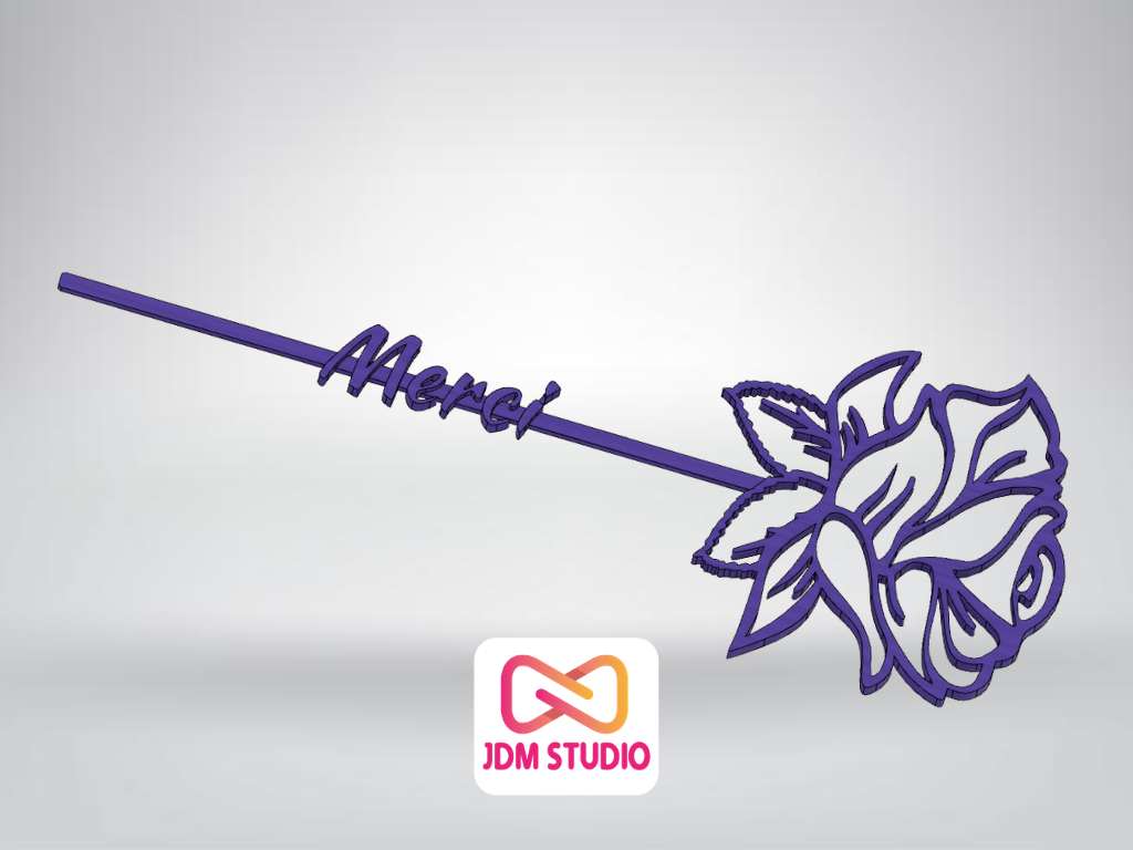 Free STL file Rose - Thank you 🌹・Design to download and 3D print・Cults