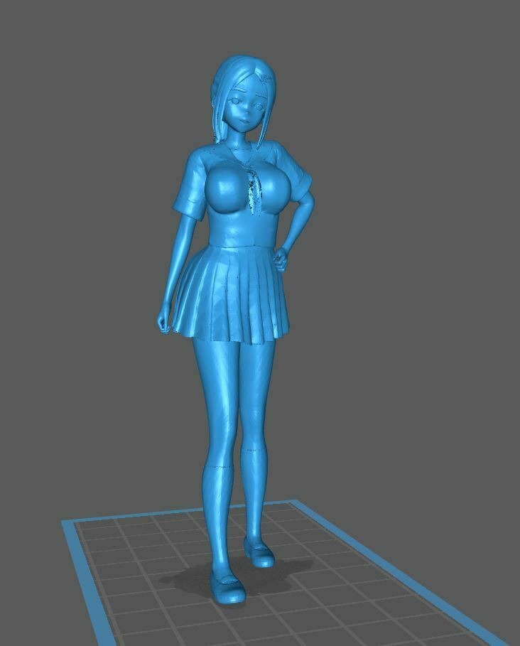 Free 3D file *FREE* Print Ready Anime Girl 