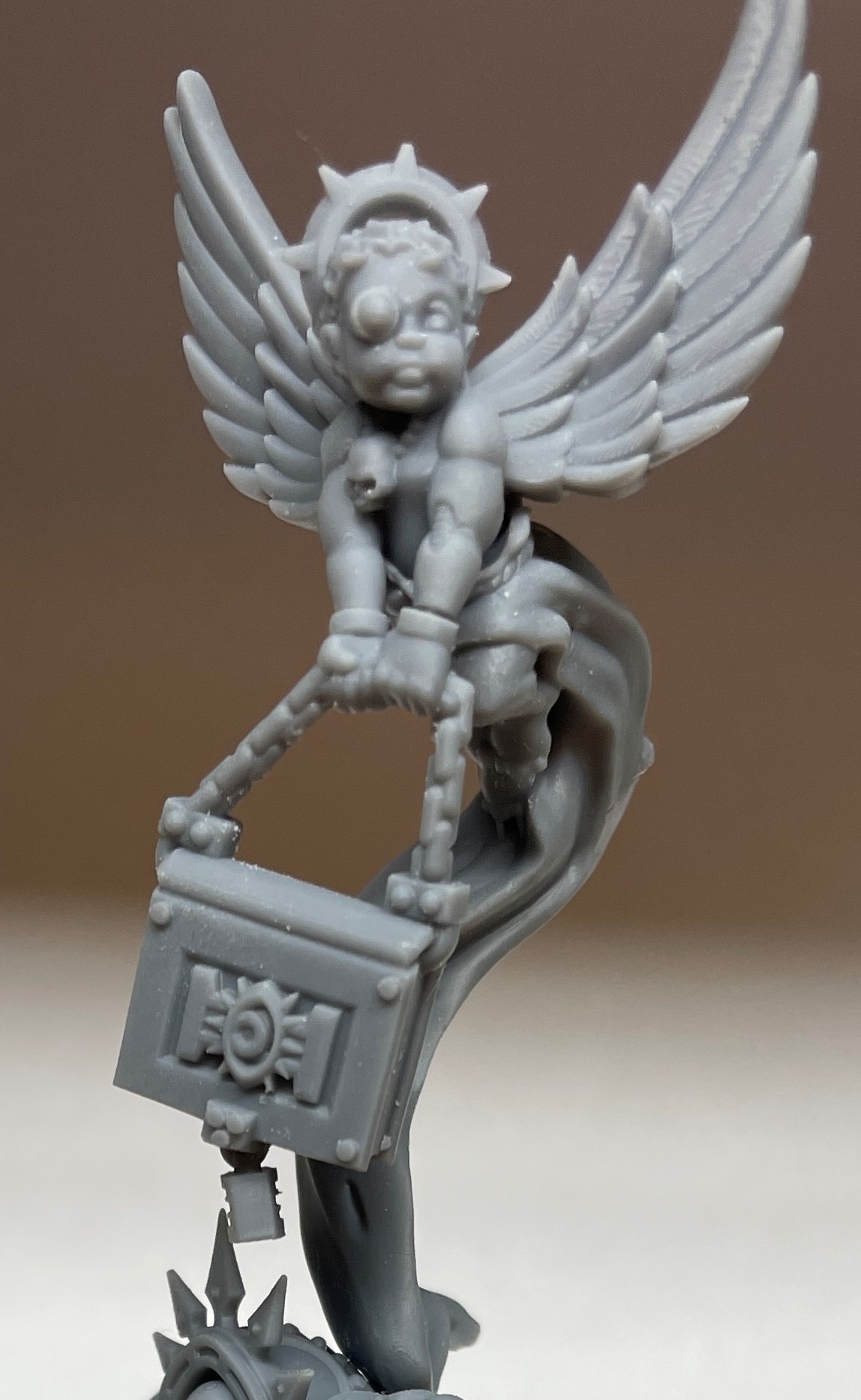Silver Wardens Angel Baby (with book!!!!) (presupported) 3D model