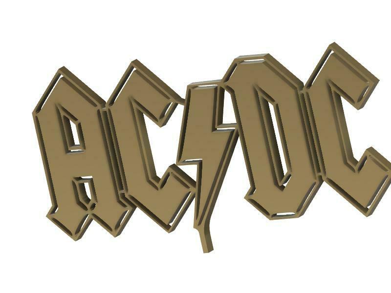 STL file ACDC logo with support・3D printer design to download・Cults