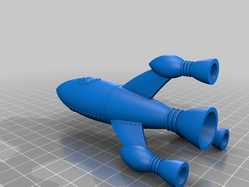Free STL file RETRO ROCKET 1 (NO SUPPORTS NEEDED!!!)・Model to download ...