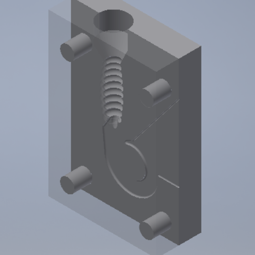 Download STL file 2.5" Grub Fishing Lure Mold • 3D printing design ・ Cults