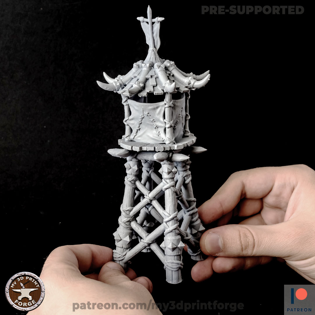 3d File Orc Watch Tower Fdm And Resin 3d Printer Model To Download Cults