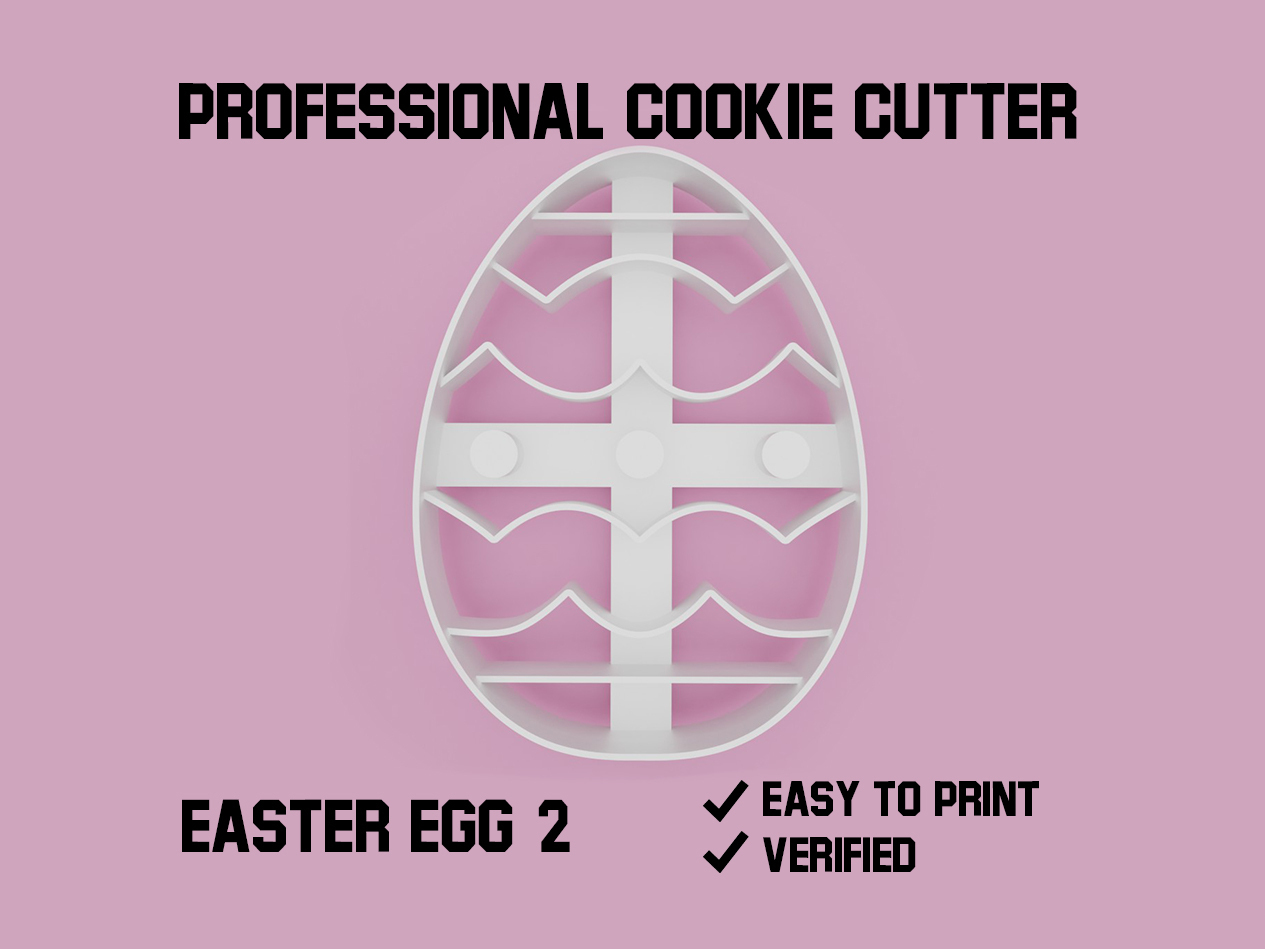 STL file Easter egg 2 cookie cutter・3D printable model to download・Cults