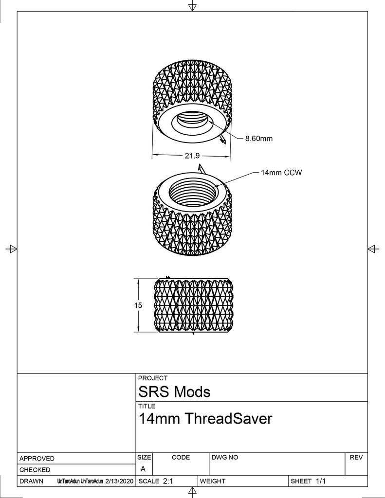 STL file Silverback SRS 14mm CCW Barrel Thread Protector 🧵・Model to ...