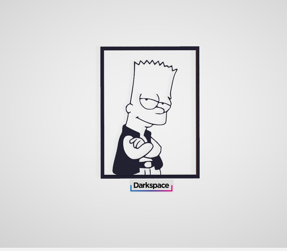 STL file Bart Simpson frame・3D printable model to download・Cults