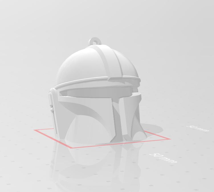 STL file Mandalorian helmet keychain・3D printing model to download・Cults