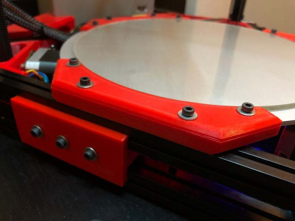 Free STL file Kossel 300 Heatbed/glass bed holder・3D print object to