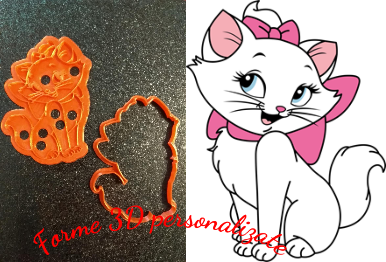 STL file Marie from aristocats cookie cutter 🍪・3D print model to ...