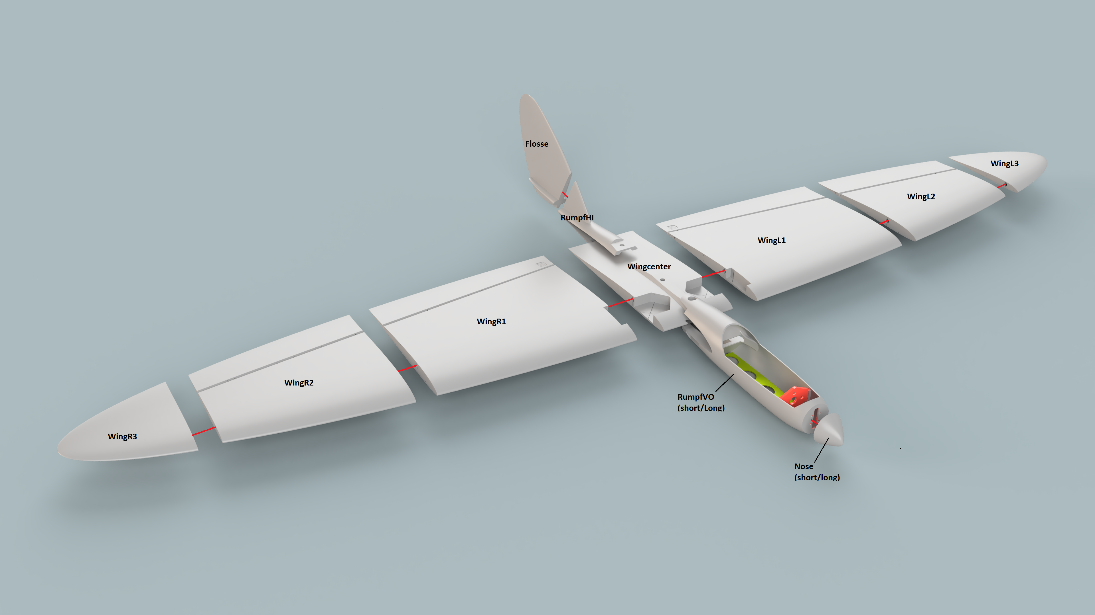 3D file Longboard 1000 - 3d printable RC Glider 👽・3D printable model to ...