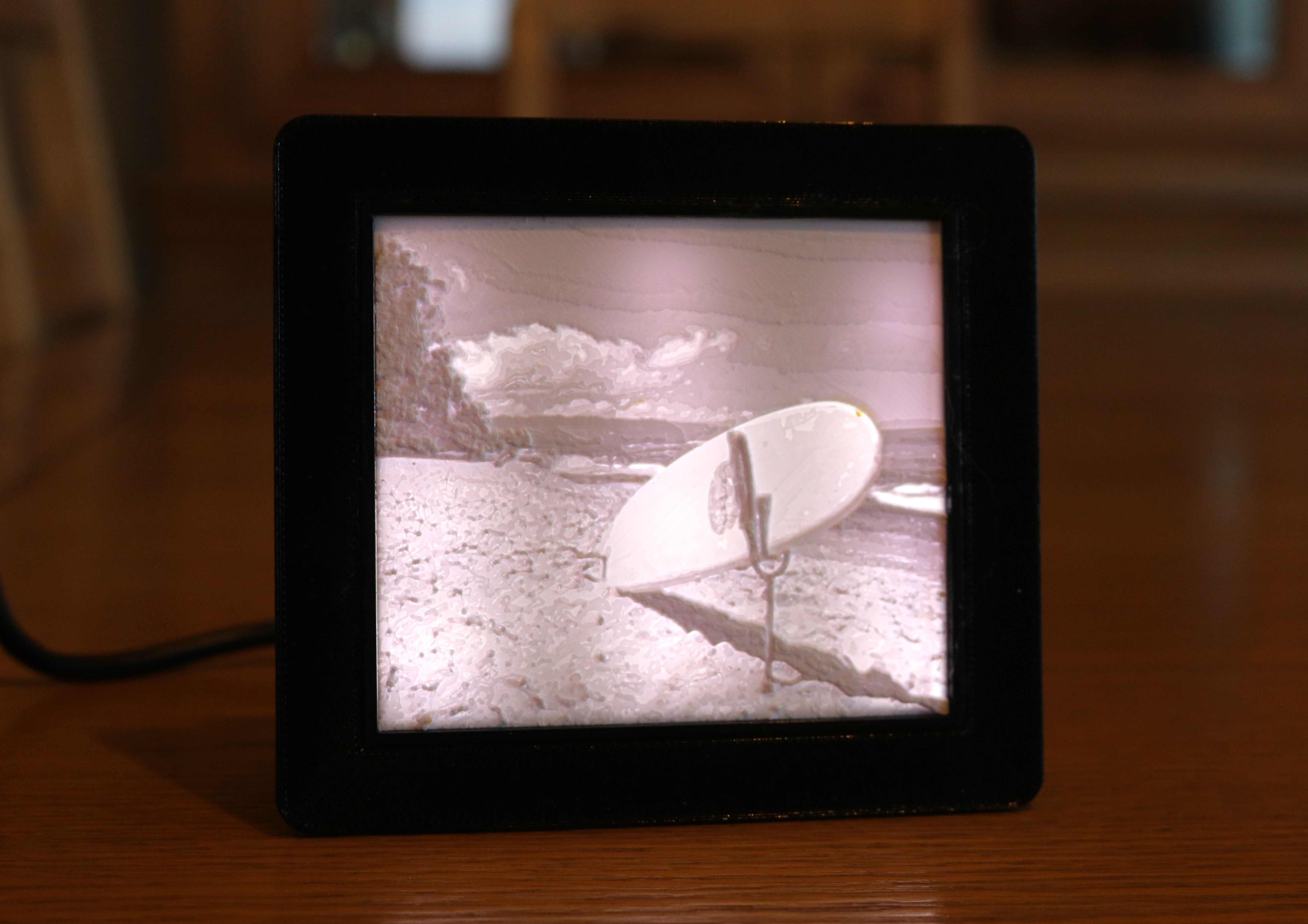 USB Powered Lithophane 'Wikki Beach'