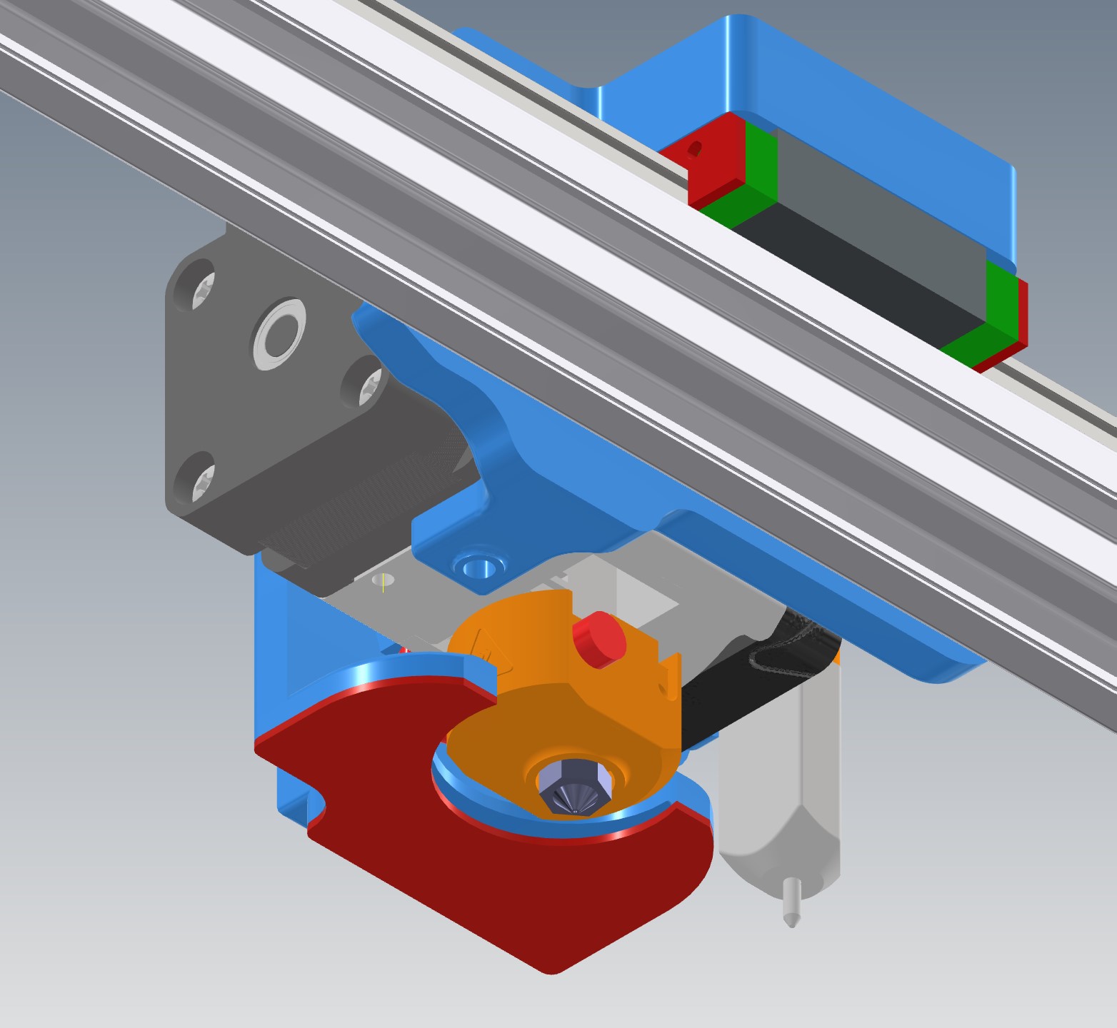 Free STL file BQ V2.0 extruder head support on linear rail 🔧・3D printer ...