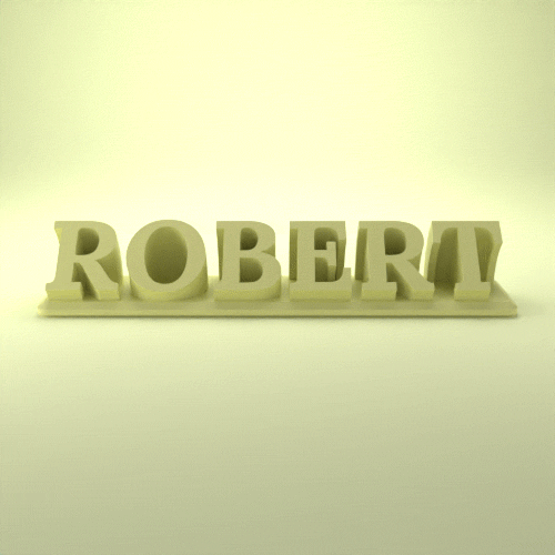 Robert Name Led Archivo STL Robert 3D Nametag - 5 Fuentes 🪑・Objeto imprimible en 3D ...