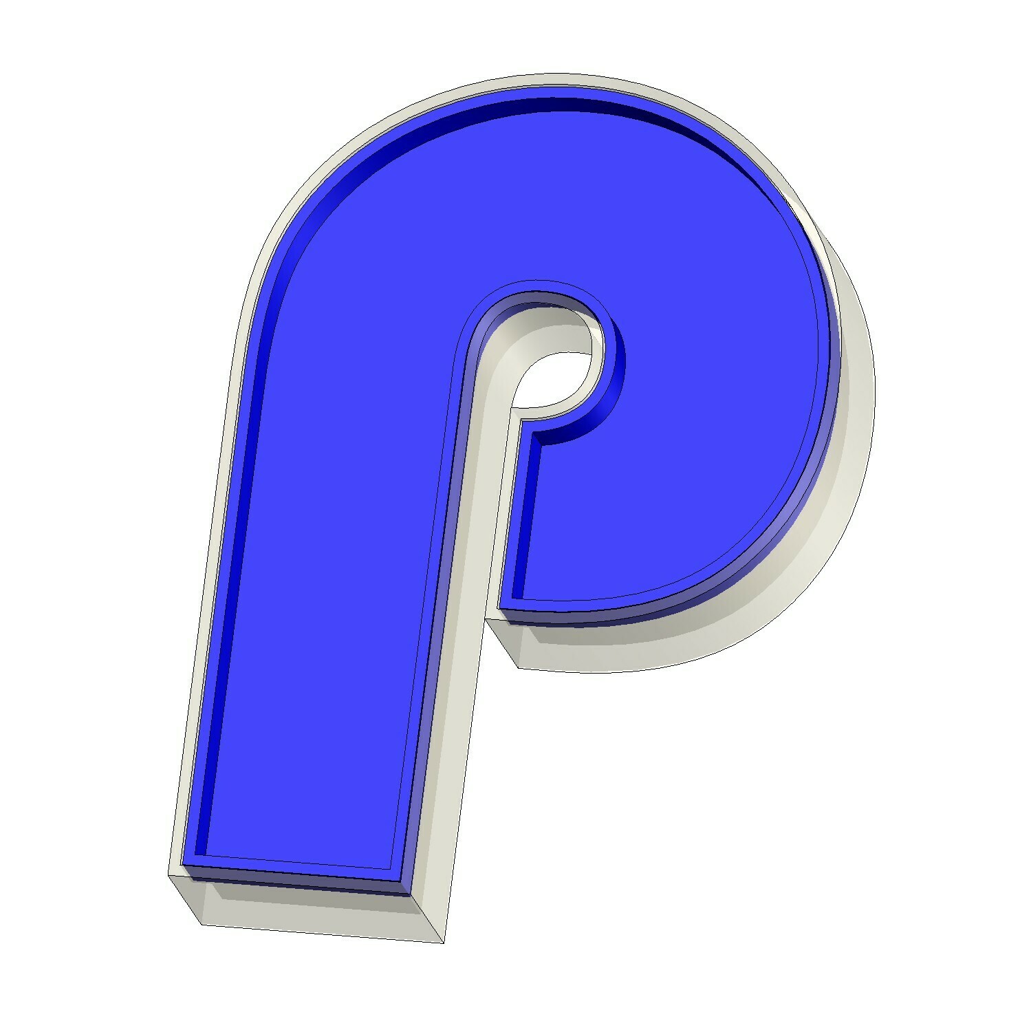 Free STL file Letter P 👽・3D print design to download・Cults