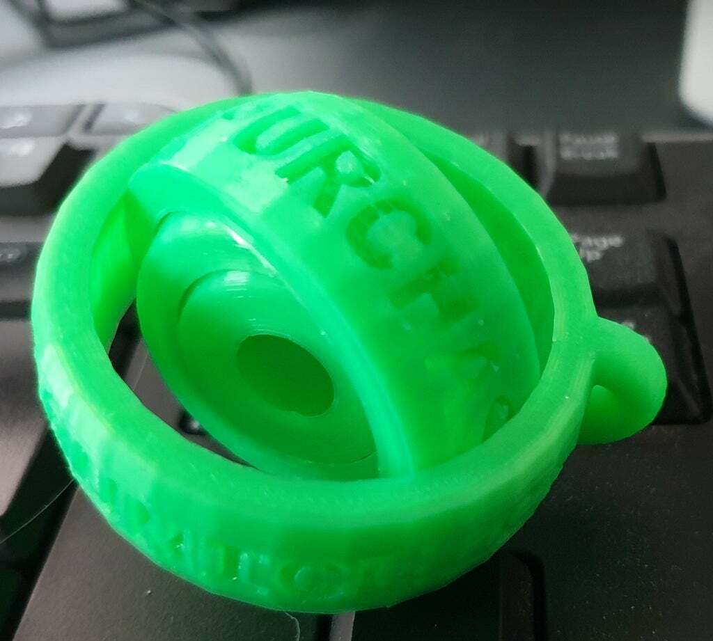 Free STL file Rotating rings keychain 🗝️・Model to download and 3D print