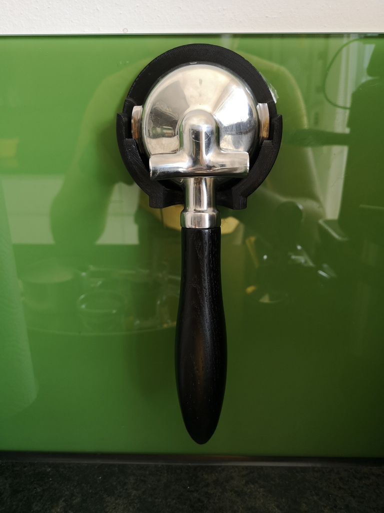 Portafilter wall holder without holes (to glue on) 3D model