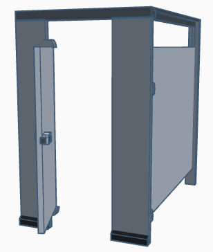 STL file 1/10 scale bathroom stall 🚽・3D printing model to download・Cults