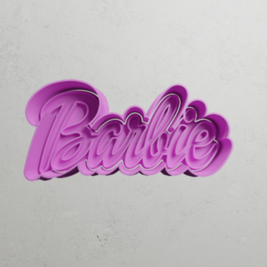 STL file Barbie logo 🍪・Template to download and 3D print・Cults