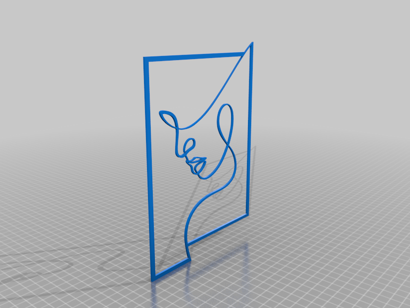 Бесплатный 3D файл Лицо одной линией 🖼️・Объект для скачивания и 3D ...