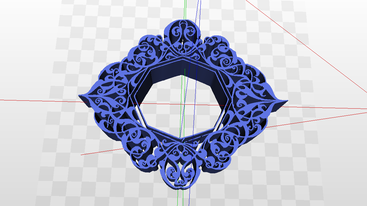 STL file Diamond Hexagon Scroll Swirl Border Pattern Design Frame 💎・3D ...