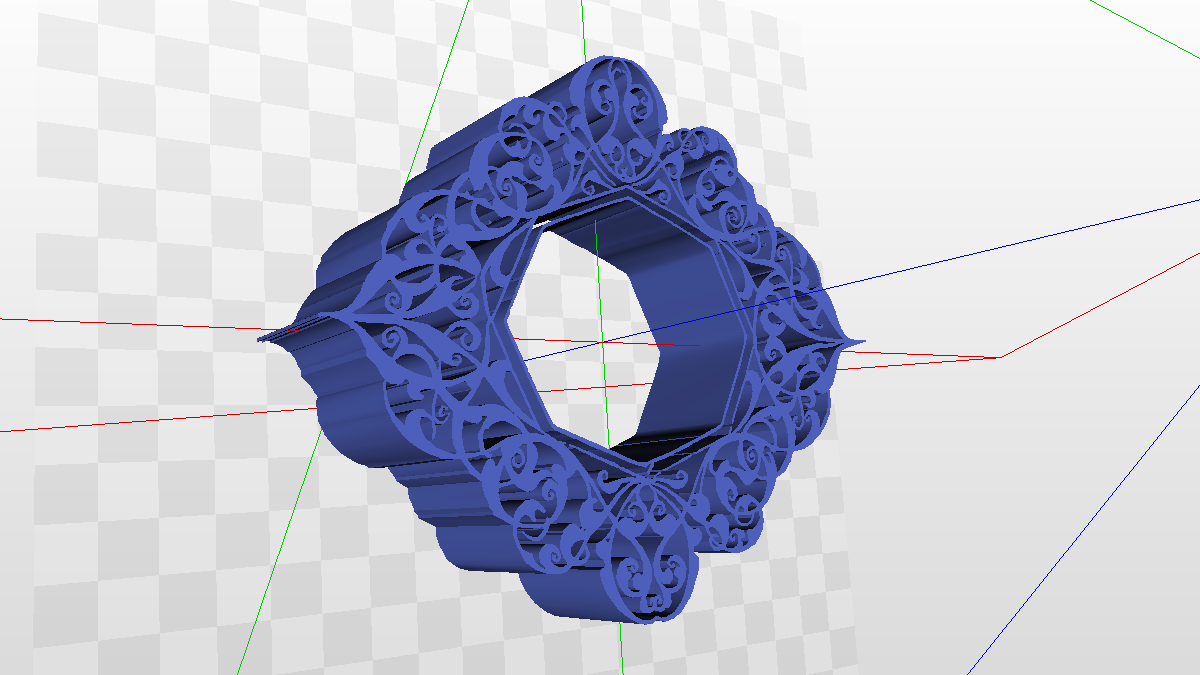STL file Diamond Hexagon Scroll Swirl Border Pattern Design Frame 💎・3D ...