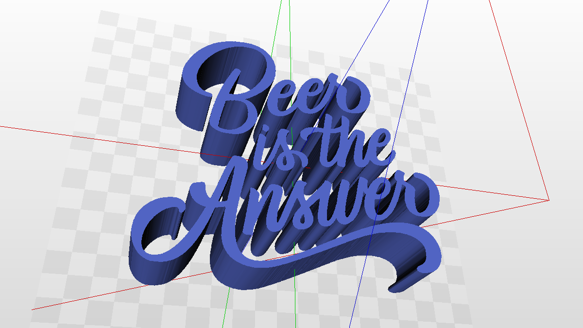 STL file Beer is the Answer Quote 🍺・Design to download and 3D print・Cults