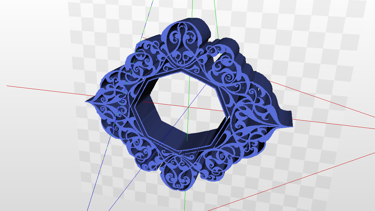 STL file Diamond Hexagon Scroll Swirl Border Pattern Design Frame 💎・3D ...