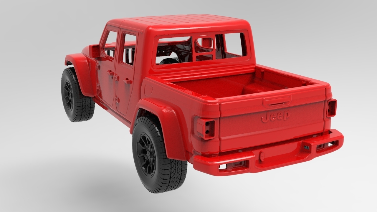 Free STL file 313mm Jeep Gladiator RC body STL files 🚙・Design to