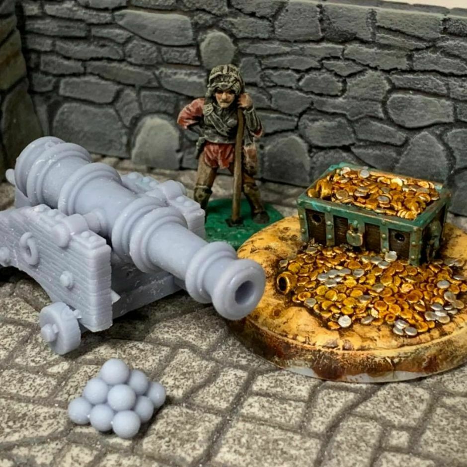 3D file Pirate Treasure Chest - dungeon terrain・3D printable model to ...